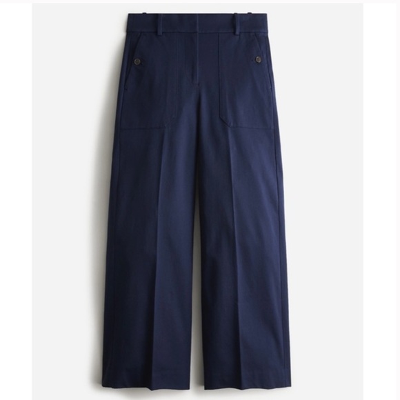 J. Crew Sydney Wide Leg Pant In Bi Stretch Cotton - Picture 3 of 9